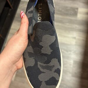 Rothy's Flat Sneakers - Black and Gray Camo Pattern